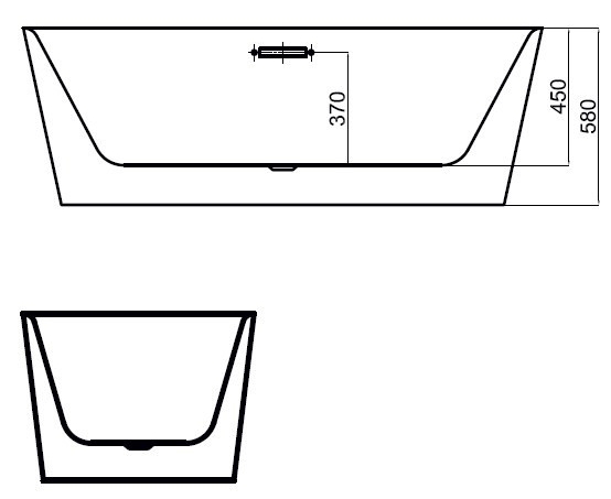 Dusel DU103, 170x80 см (110387) Габаритні розміри