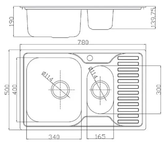 Fabiano 78x50 микродекор (8211.401.0416) Габаритные размеры