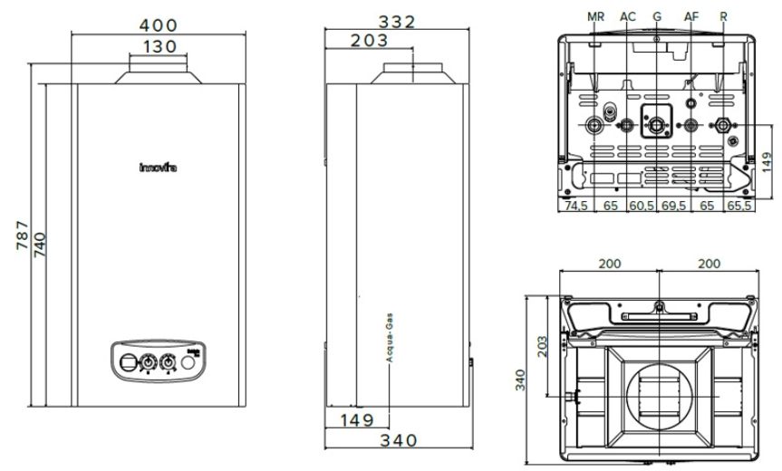 Innovita Kaldaia ECO 24 NG (25904) Габаритні розміри