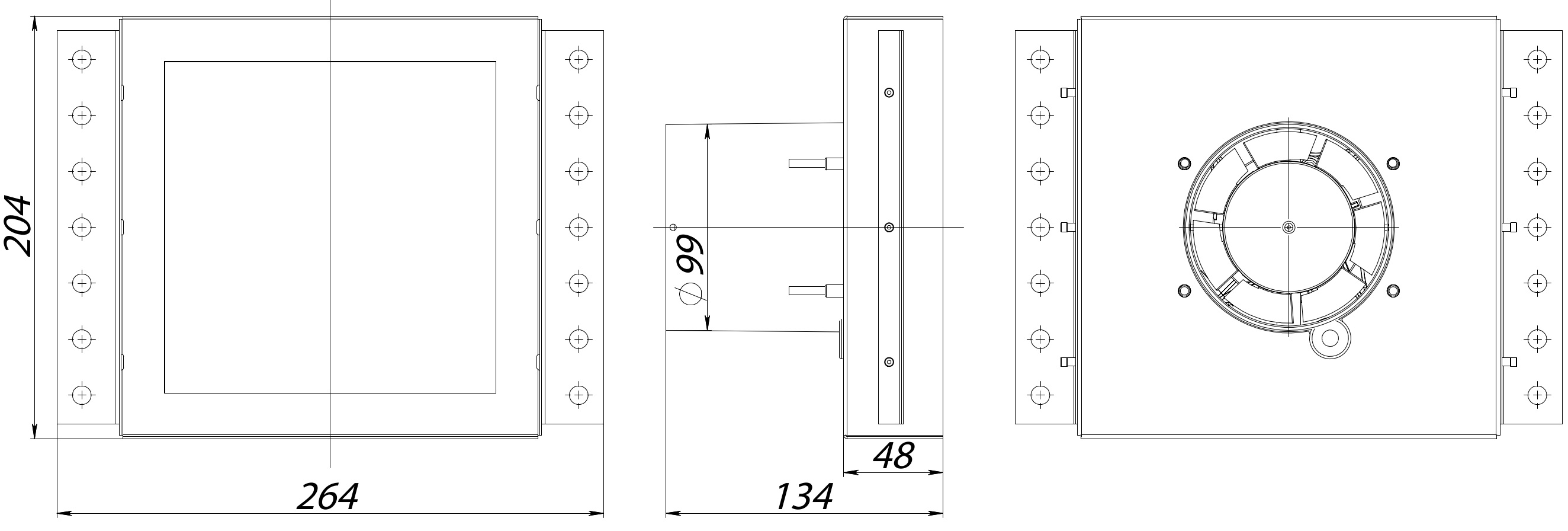 Вентс 100 Стоун черный Габаритные размеры