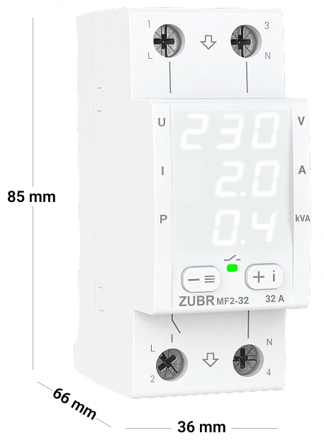 Zubr MF2-32 Габаритные размеры