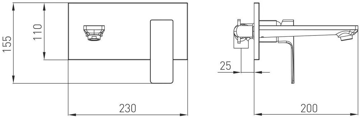 Wezer PRO10-02-BLACK Габаритні розміри