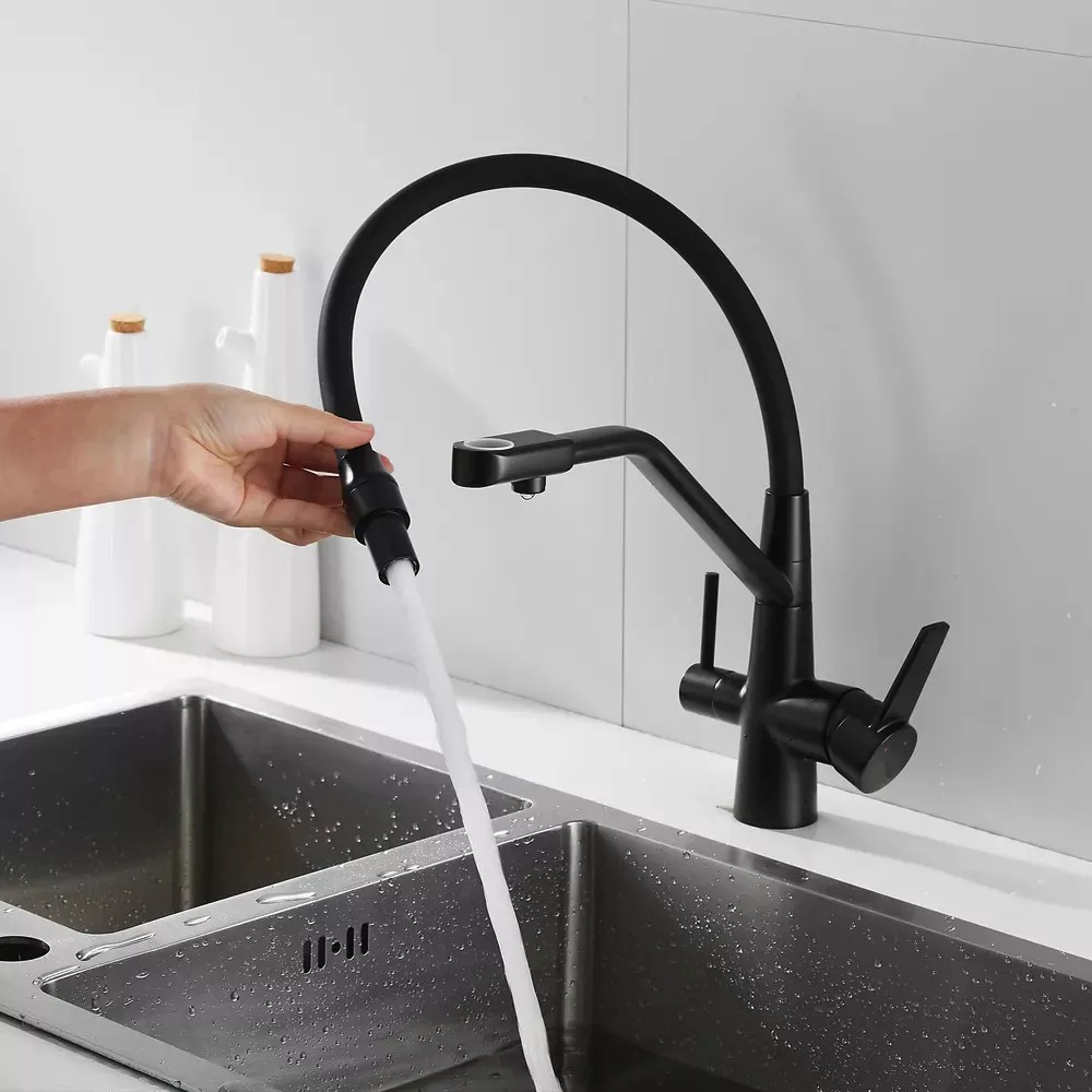 в продажу Змішувач для кухні Wezer INX4A-08-BLACK - фото 3