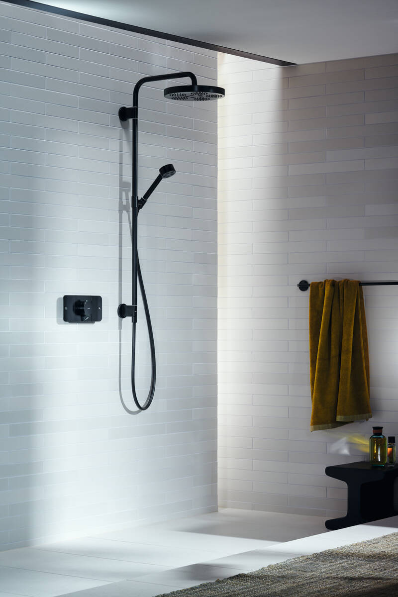 в продаже Душевый набор Axor One Showerpipe 280 1jet Matt Black 48790670 - фото 3
