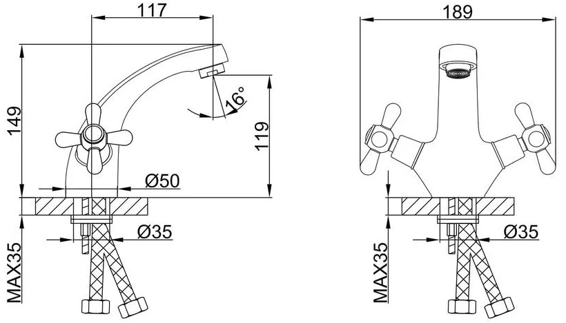Frap F1025 (1034151) Габаритні розміри