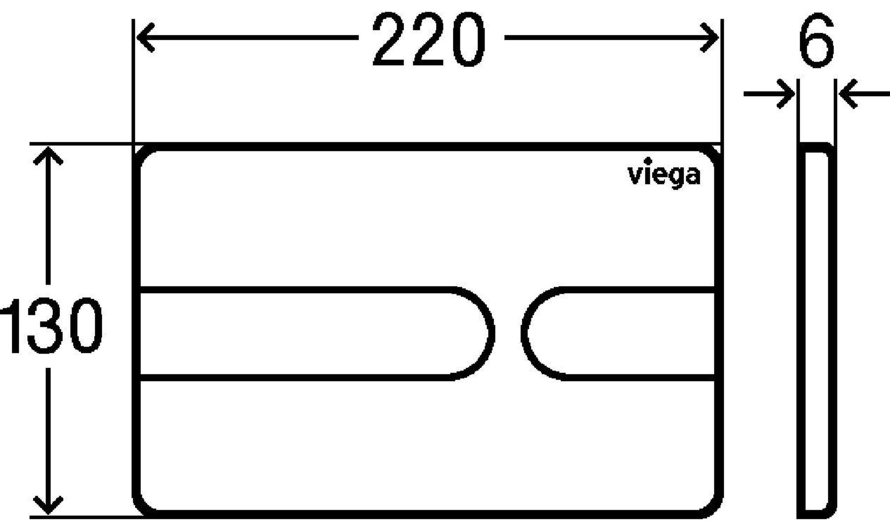Viega Prevista для Visign for Style 23 (773052) Габаритні розміри