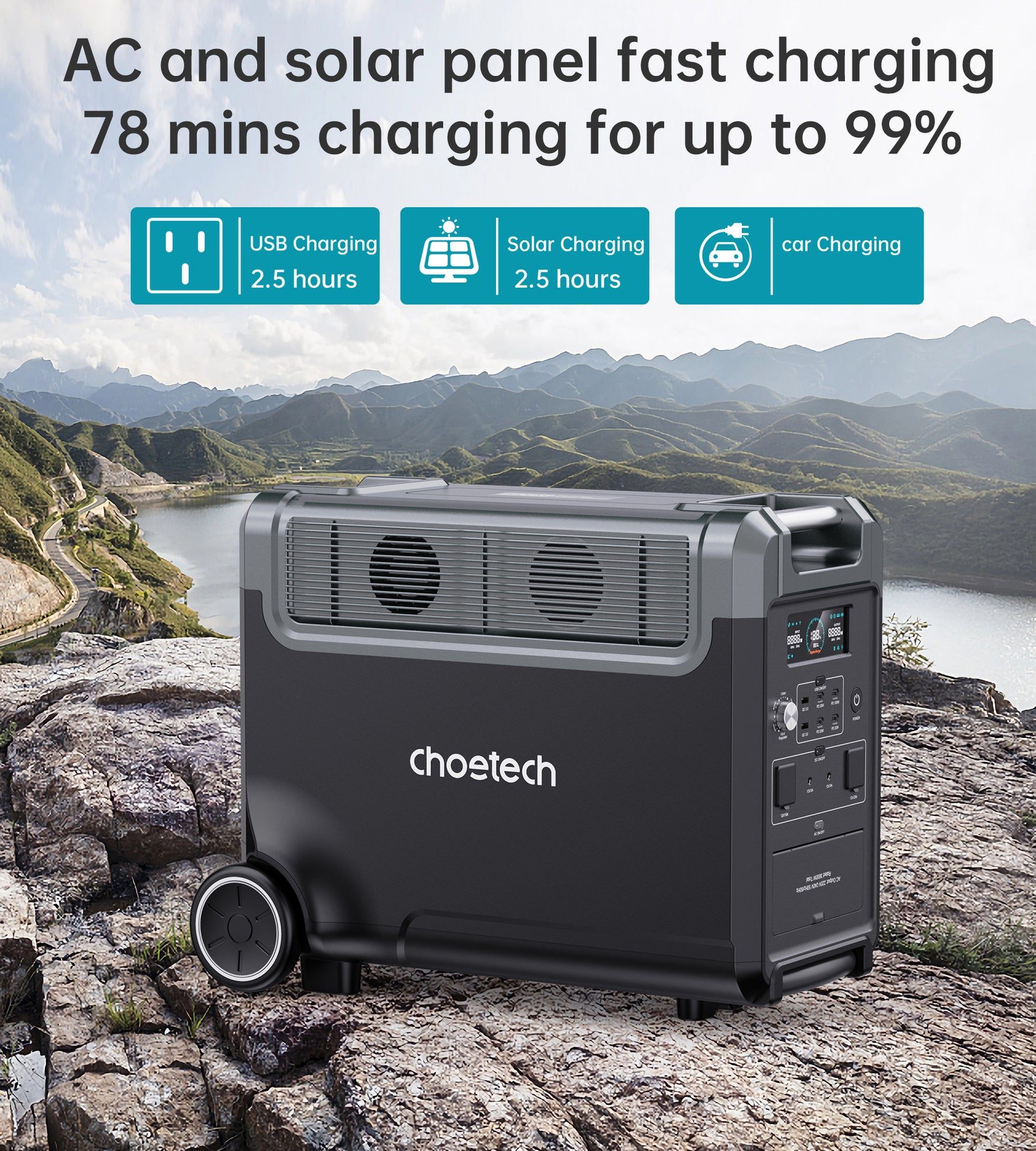 продукт Choetech 3600W parallel LiFePO4 (BS066-Main) - фото 14