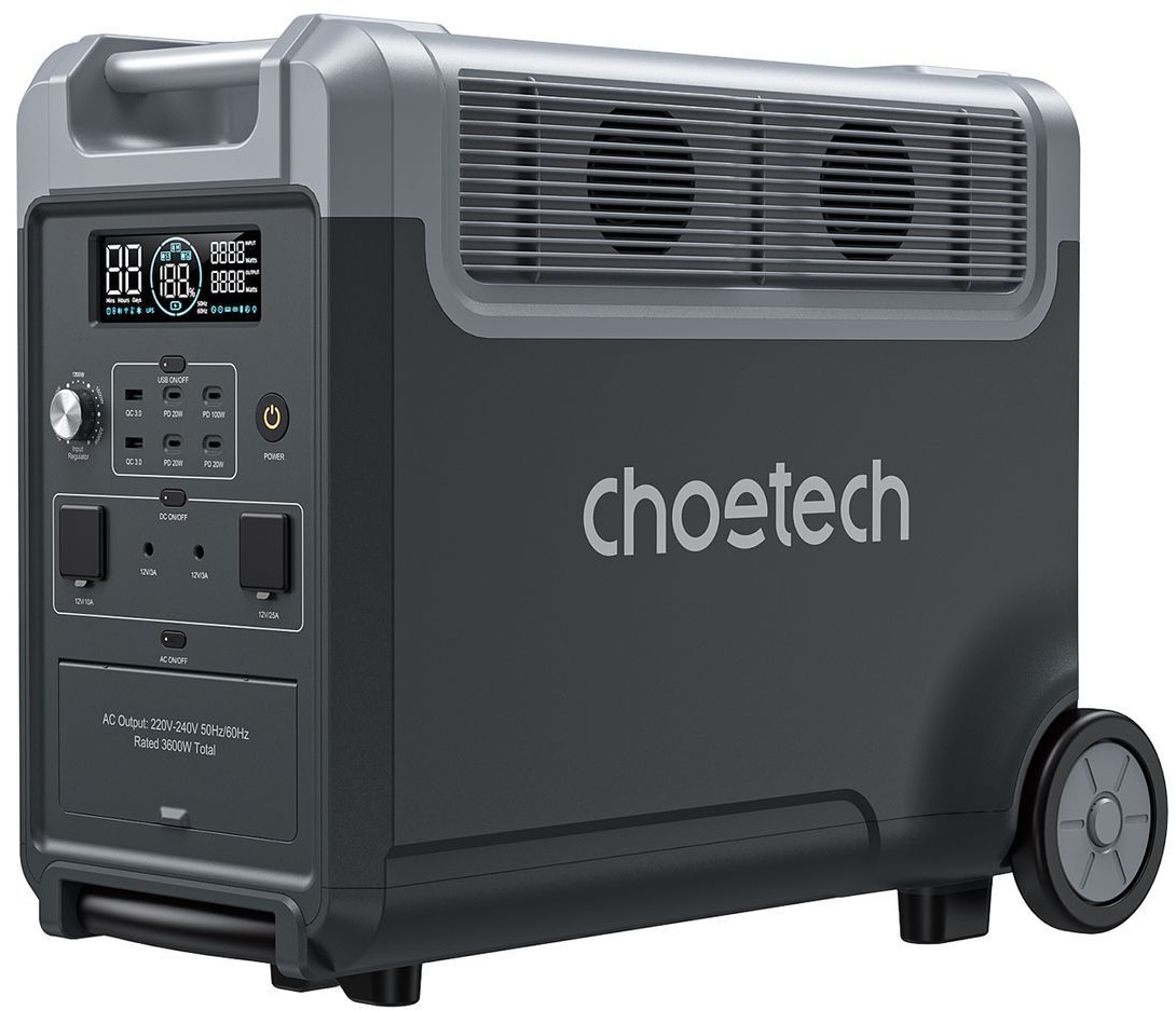 Характеристики портативная зарядная станция Choetech 3600W parallel LiFePO4 (BS066-Main)