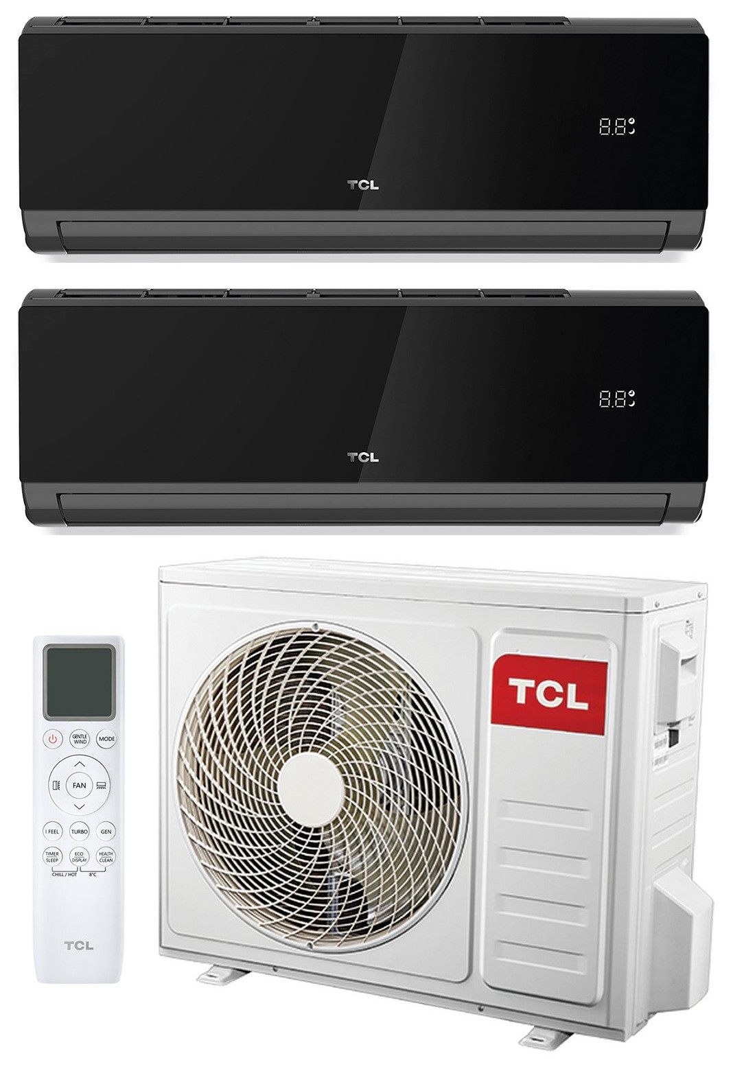 Комплект мультиспліт системи TCL Elite XA82I Black Multi 18 (9+12)