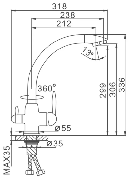 Frap F4399-5 (1033920) Габаритные размеры
