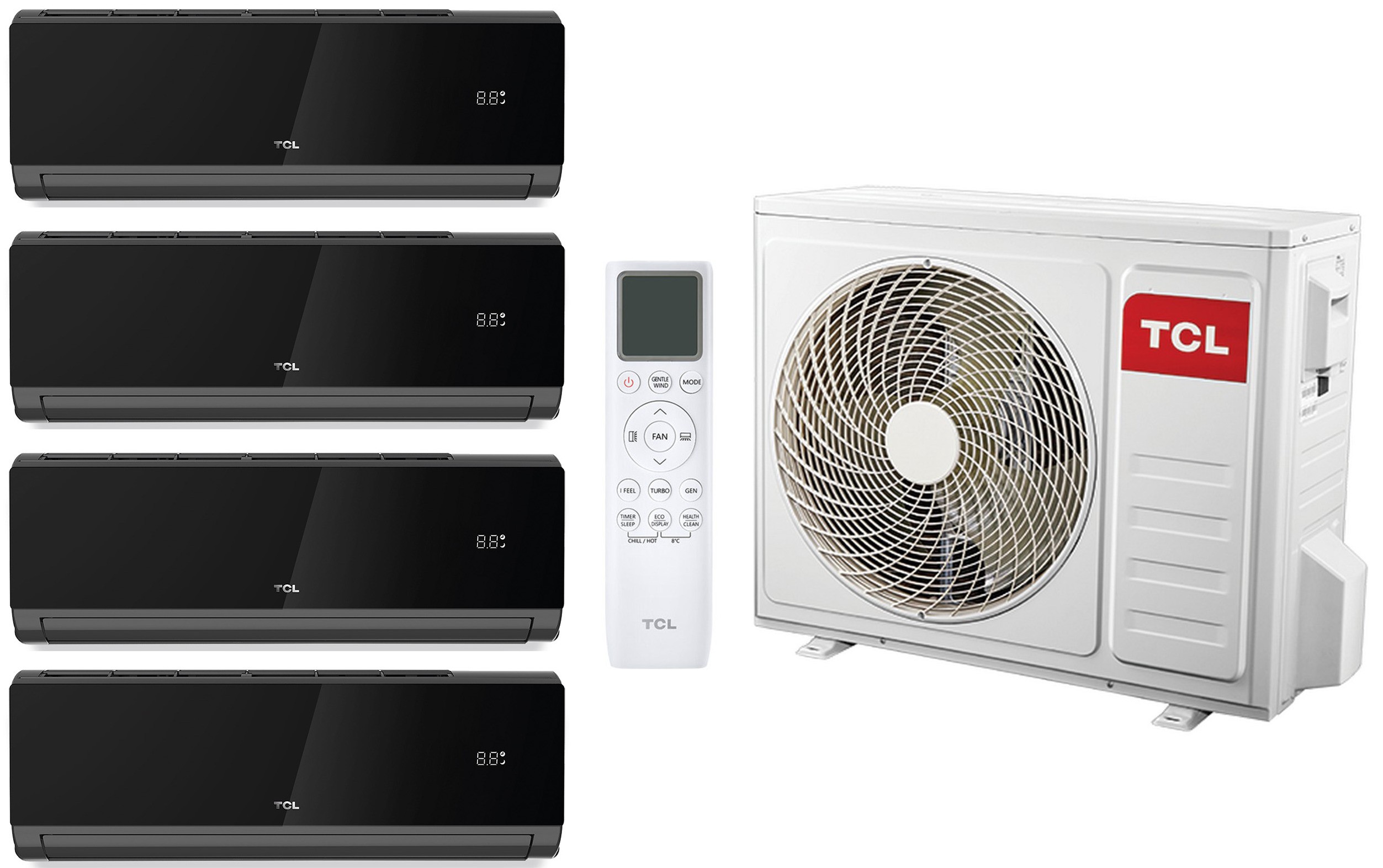 Комплект мультиспліт системи TCL Elite XA82I Black Multi 32 (9+9+9+9)