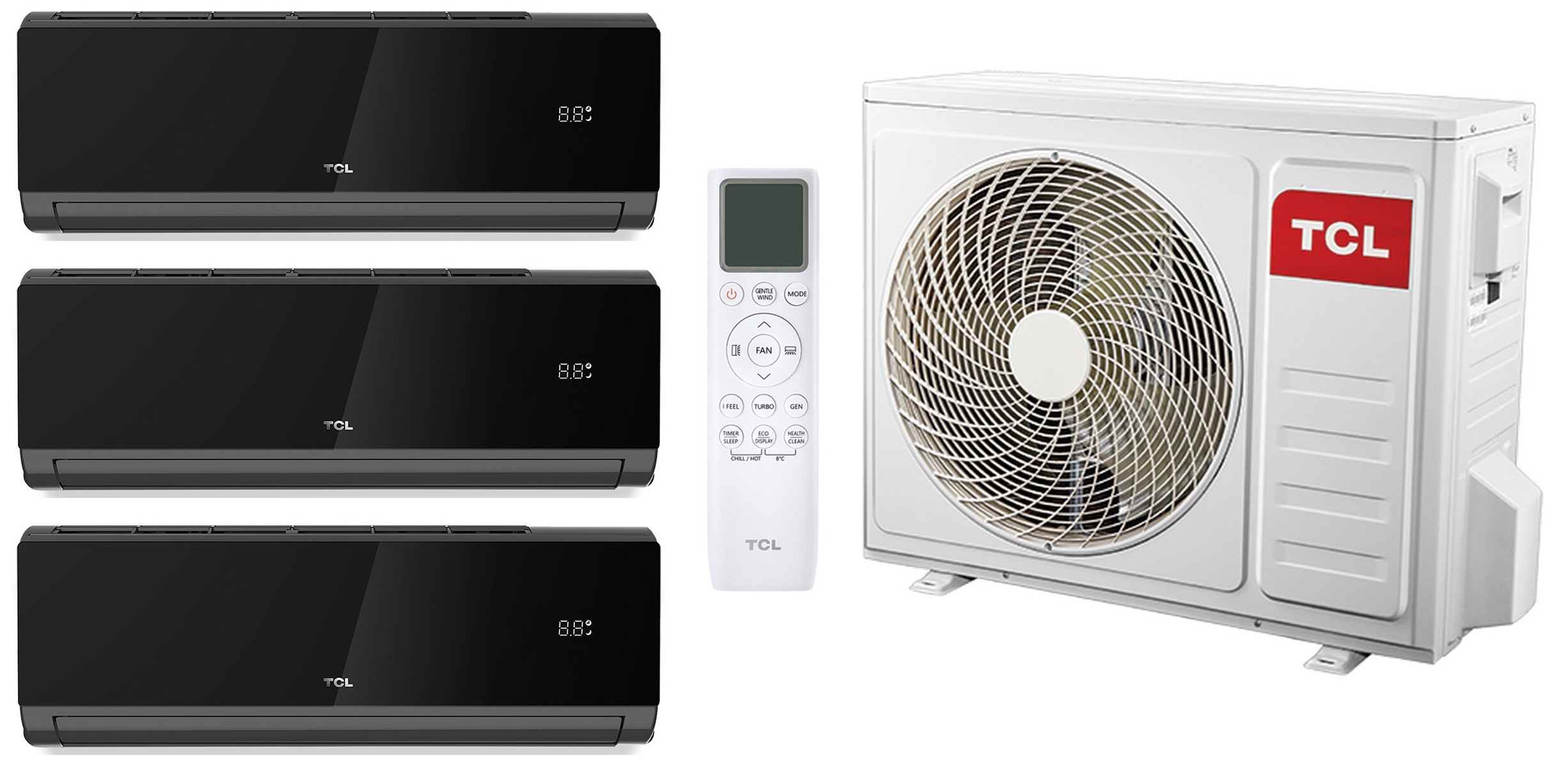 Комплект мультиспліт системи TCL Elite XA82I Black Multi 32 (9+12+12)