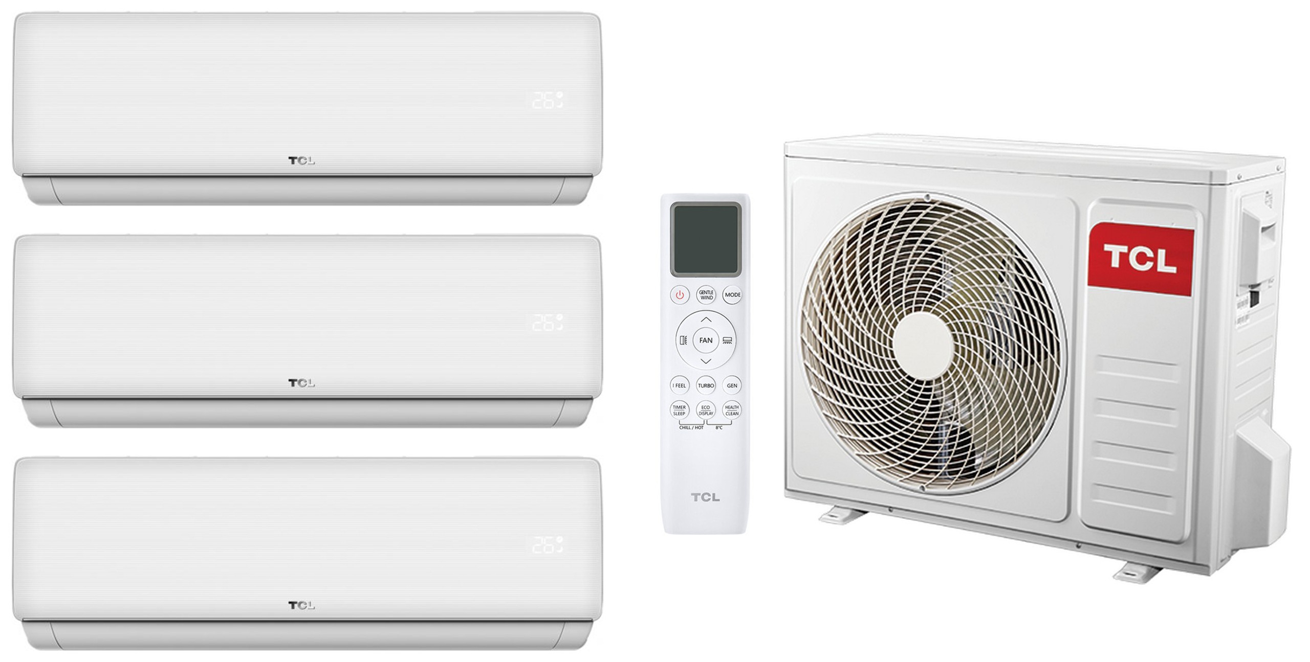 Комплект мультиспліт системи TCL Elite XAB1 White Multi 27 (9+9+9)
