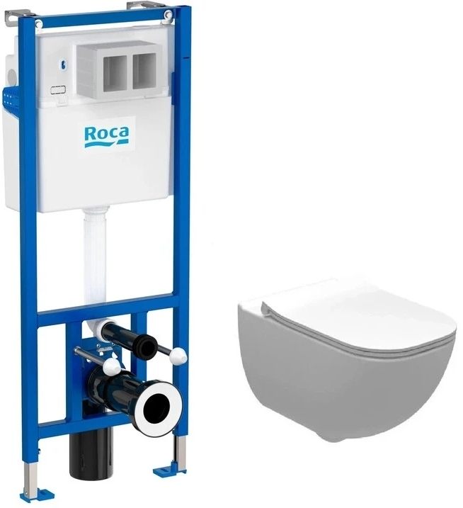 Комплект інсталяції з унітазом Roca Duplo Nova WC A890020020 + Alegra Rimless A34H139000