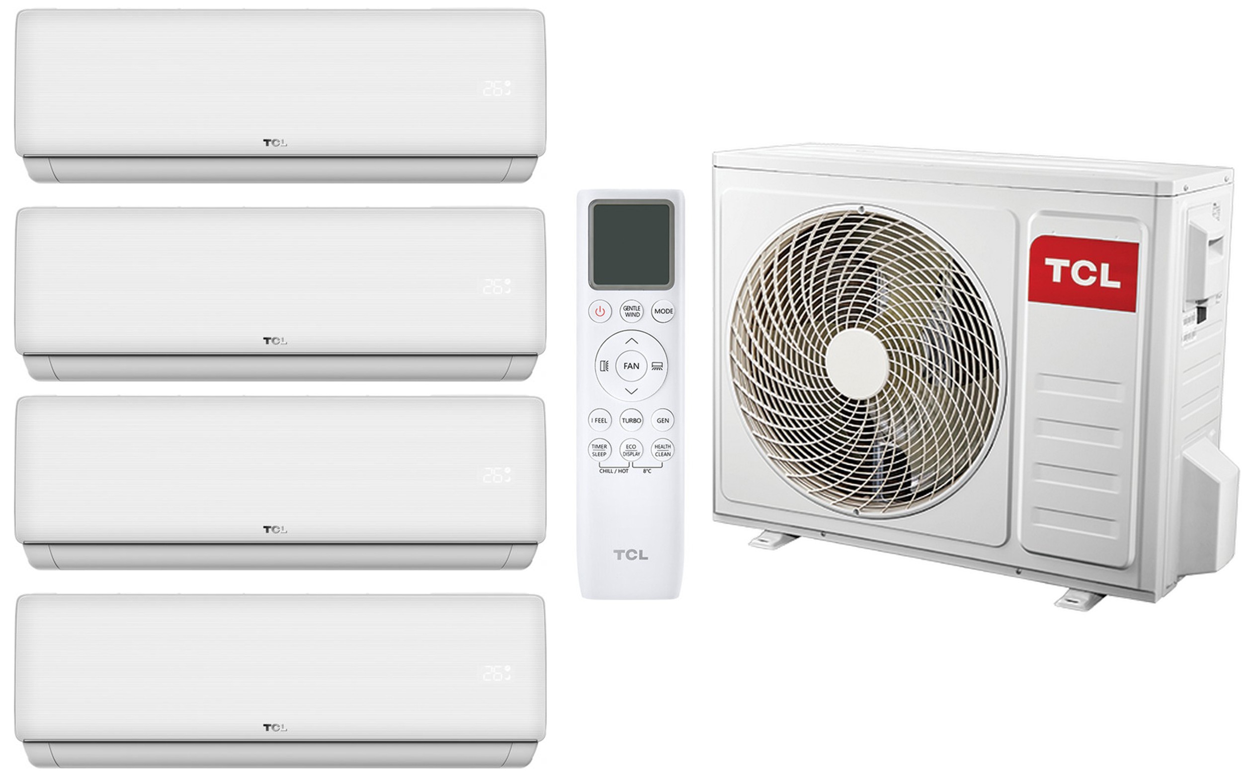 Комплект мультиспліт системи TCL Elite XAB1 White Multi 32 (9+9+9+9)