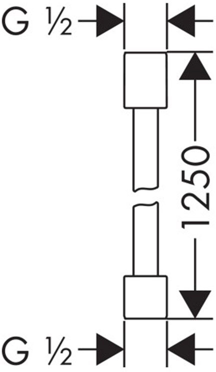 Axor ShowerSolutions 1.25 м Brushed Bronze 28282140 Габаритні розміри