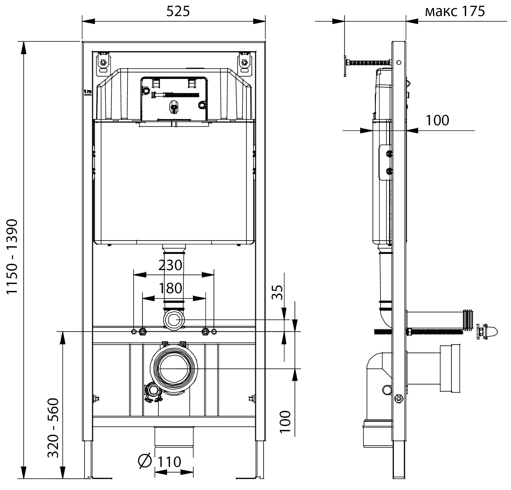 Koller Pool Dune 1200SL: KP-112-001 + RN-0520-RQ3 + KP-228-020 Габаритні розміри