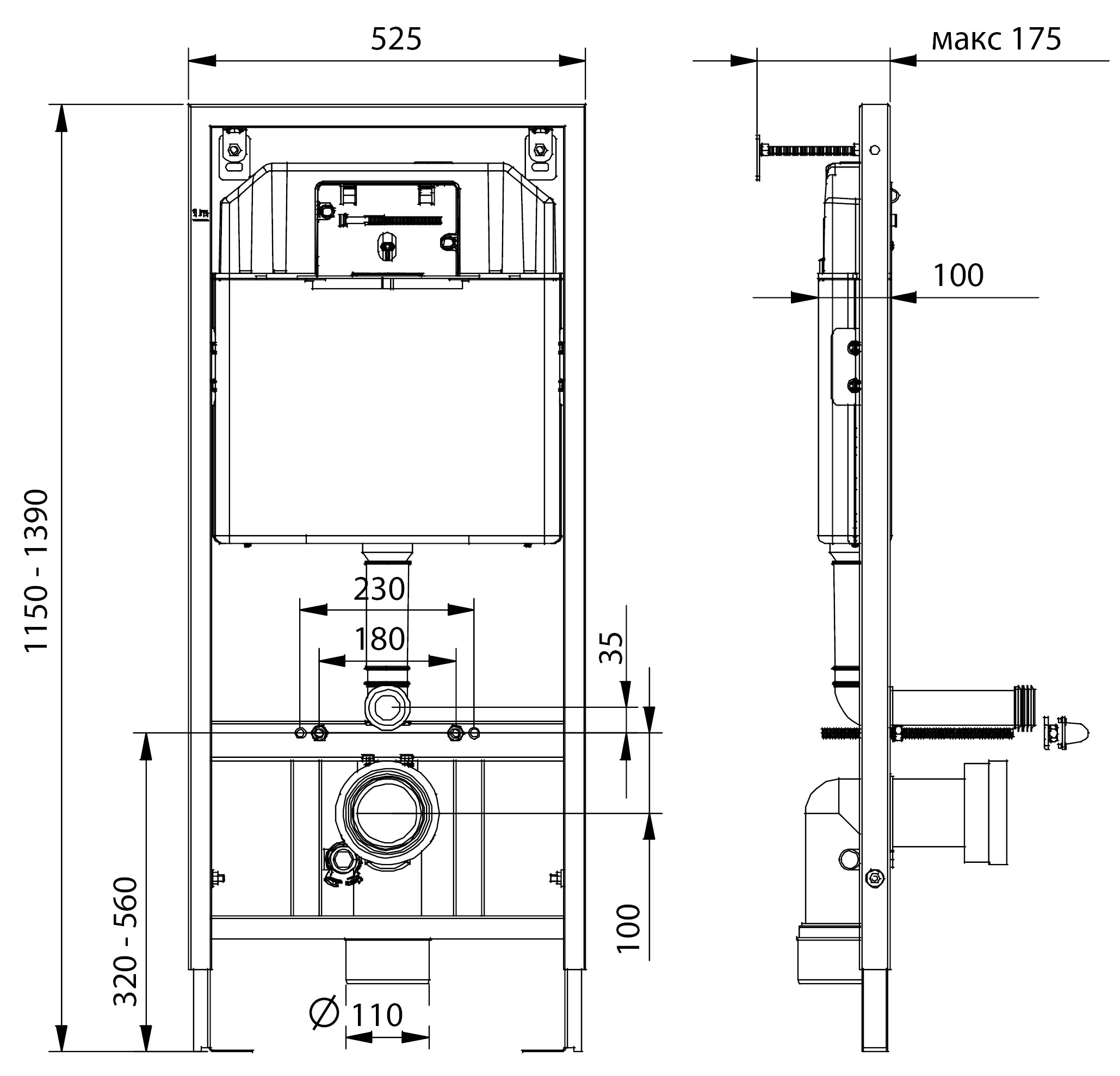 Koller Pool Dune 1200SL: KP-112-001 + RN-0520-RQ3 + KP-228-003 Габаритні розміри