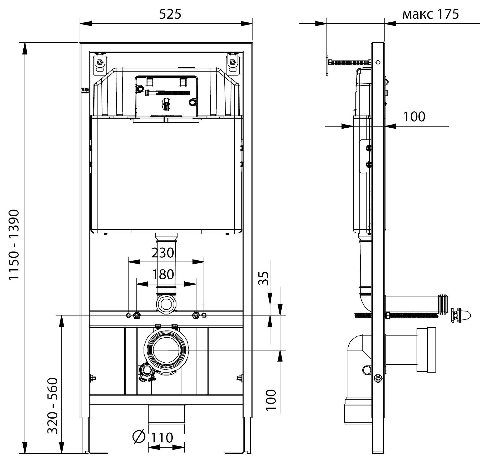 Koller Pool Dune 1200SL: KP-112-001 + RN-0520-RQ3 + KP-226-001 Габаритні розміри