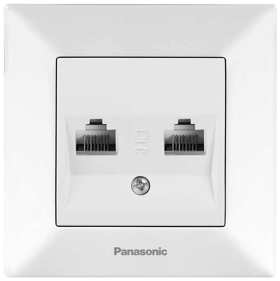 Розетка Panasonic Arkedia Slim 2xRJ45 Cat6e білий (WNTC04072WH-UA1)