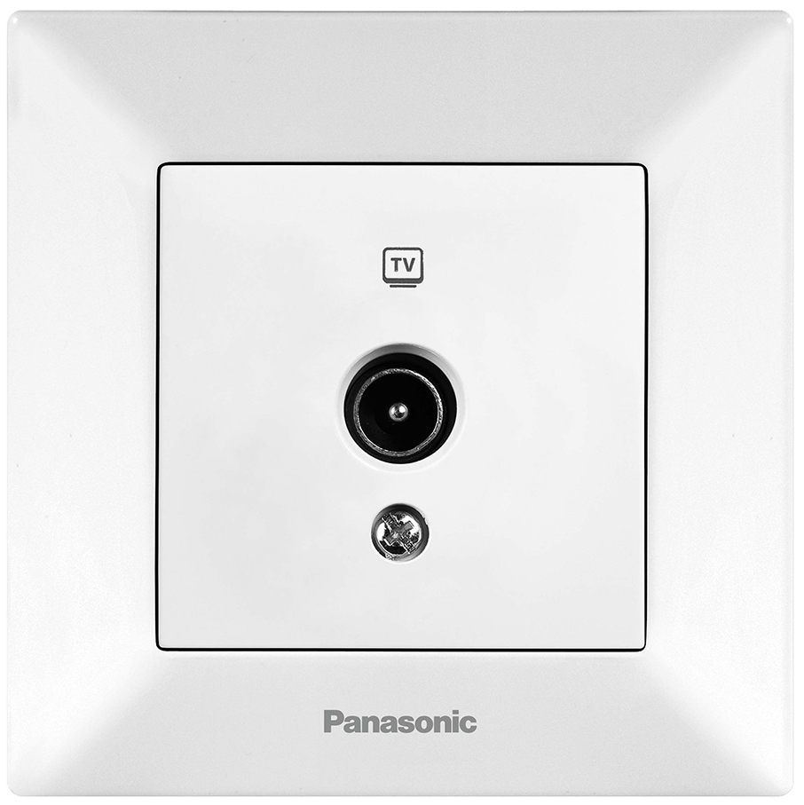 Розетка Panasonic Arkedia Slim TV 0 втрат, біла (WNTC04542WH-UA)