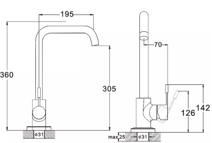 Wezer EKO4B-01 (1034642) Габаритні розміри