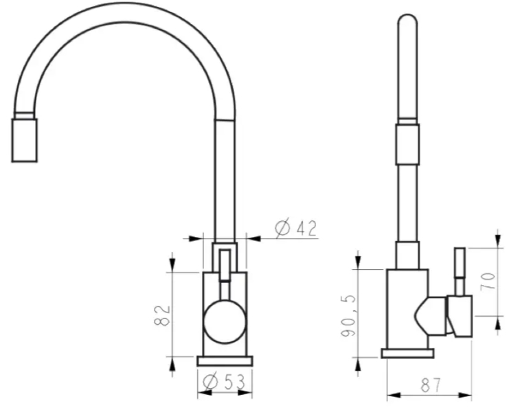 Wezer EKO4X-01G (1034646) Габаритні розміри