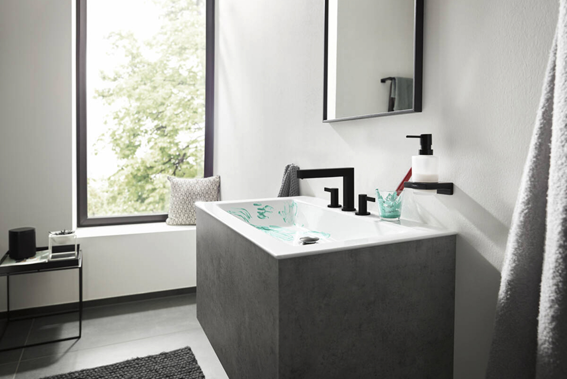 в продаже Смеситель для умывальника Hansgrohe Finoris 110 Matt Black 76033670 - фото 3