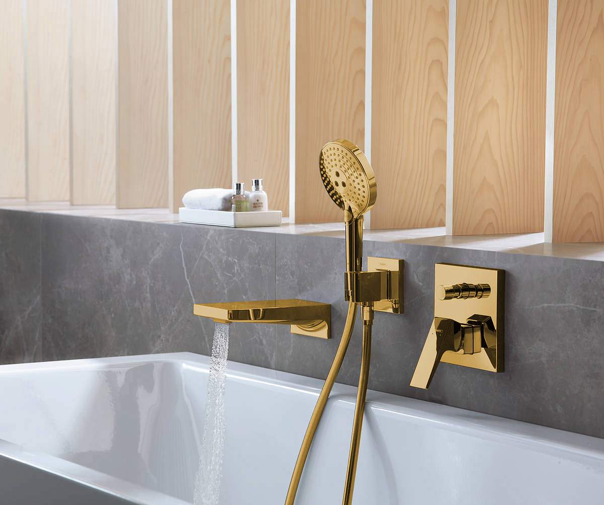 Смеситель для ванны Hansgrohe Metropol Polished Gold Optic 32545990 цена 24043 грн - фотография 2