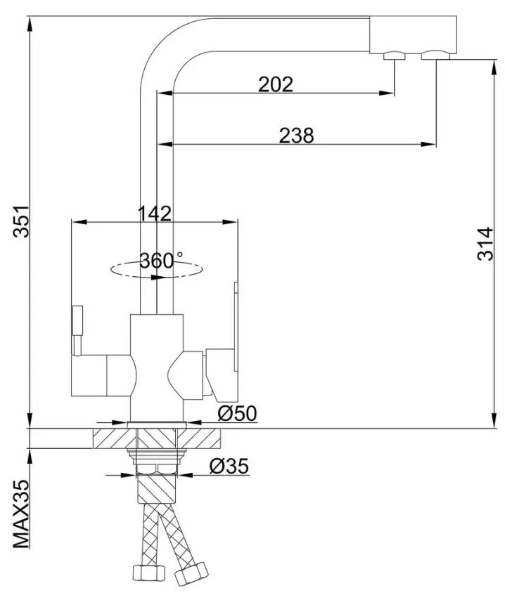 Frap F4348 (1036108) Габаритные размеры