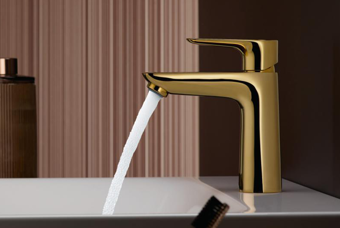 Смеситель для умывальника Hansgrohe Talis E Polished Gold Optic 71712990 цена 13524 грн - фотография 2