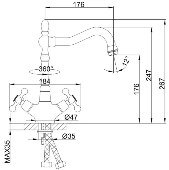 Frap F4019-4 (1036115) Габаритные размеры