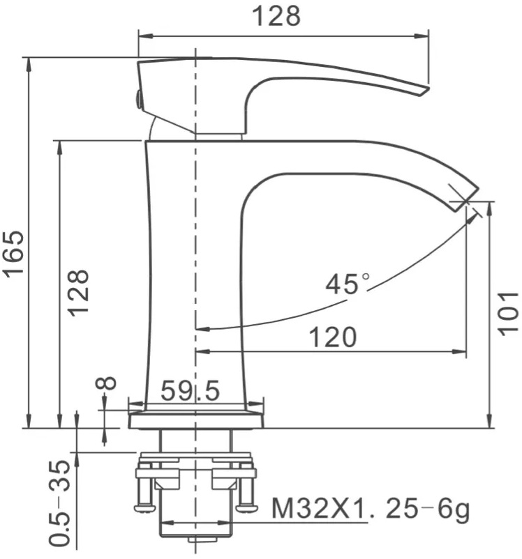 Gappo G1007-8 (1033990) Габаритные размеры