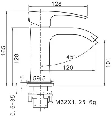 Gappo G1007-6 (1042407) Габаритные размеры