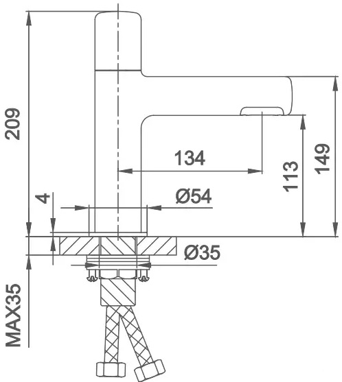 Gappo G1052-86 (1042410) Габаритные размеры