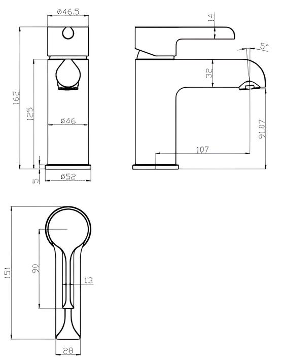 Gappo G1003-8 (1044859) Габаритні розміри
