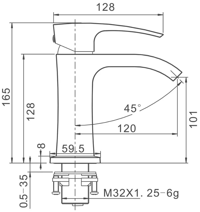 Gappo G1007-3 (1045065) Габаритные размеры