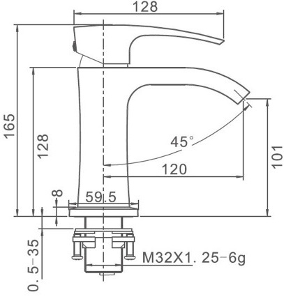Gappo G1007-4 (1046082) Габаритные размеры