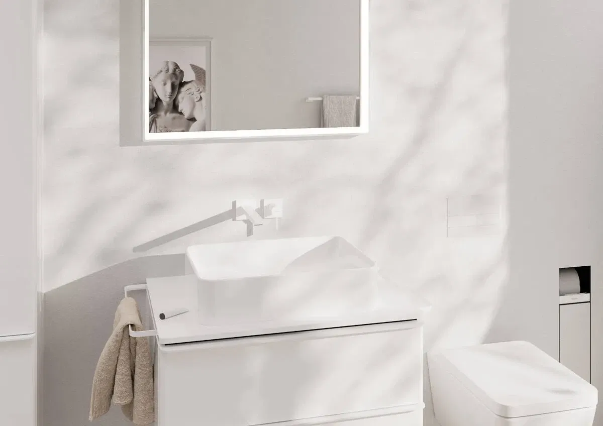 Смеситель для умывальника Hansgrohe Tecturis E 225 Matt White (73051700) цена 22650 грн - фотография 2