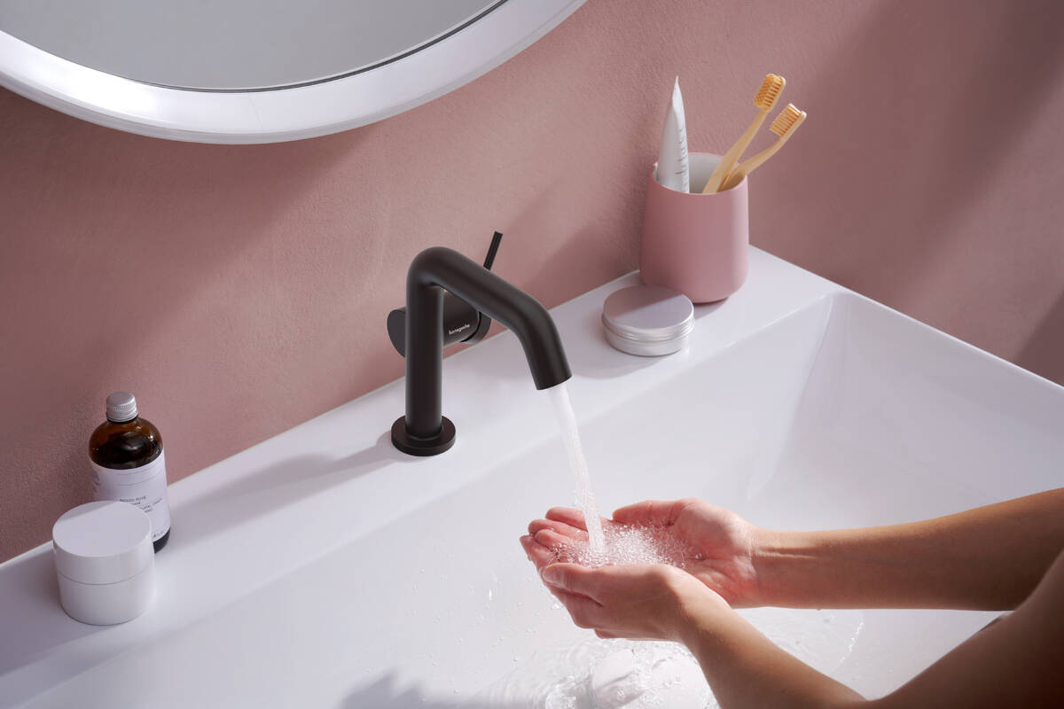 в продаже Смеситель для умывальника Hansgrohe Tecturis S Fine CoolStart Matt Black 73323670 - фото 3