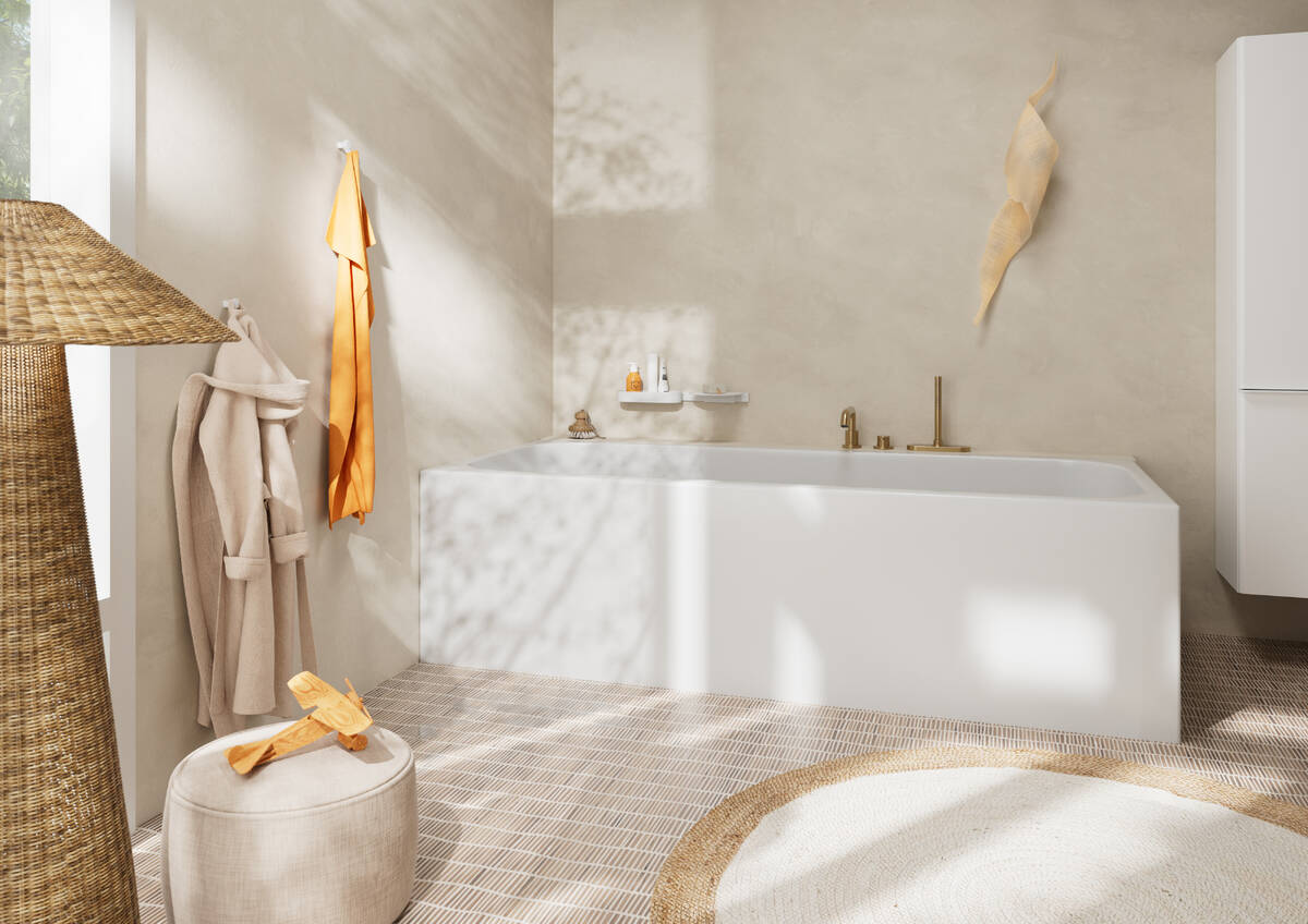 Смеситель для ванны Hansgrohe Tecturis S Brushed Bronze 73447140 цена 53085 грн - фотография 2