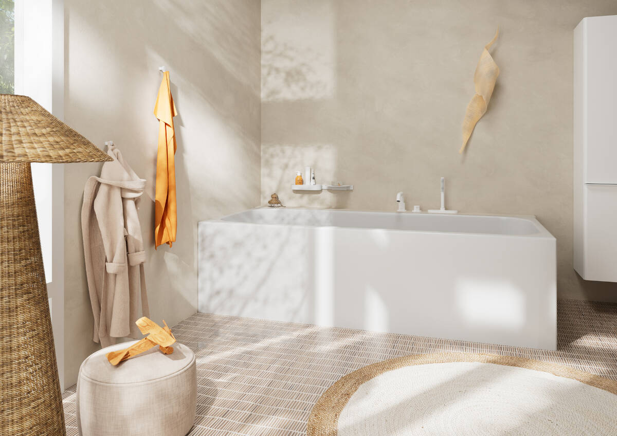 Смеситель для ванны Hansgrohe Tecturis S Matt White 73447700 цена 49545 грн - фотография 2