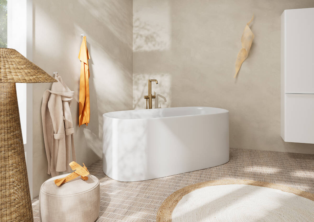 Змішувач для ванни Hansgrohe Tecturis S Brushed Bronze 73440140 ціна 136945 грн - фотографія 2
