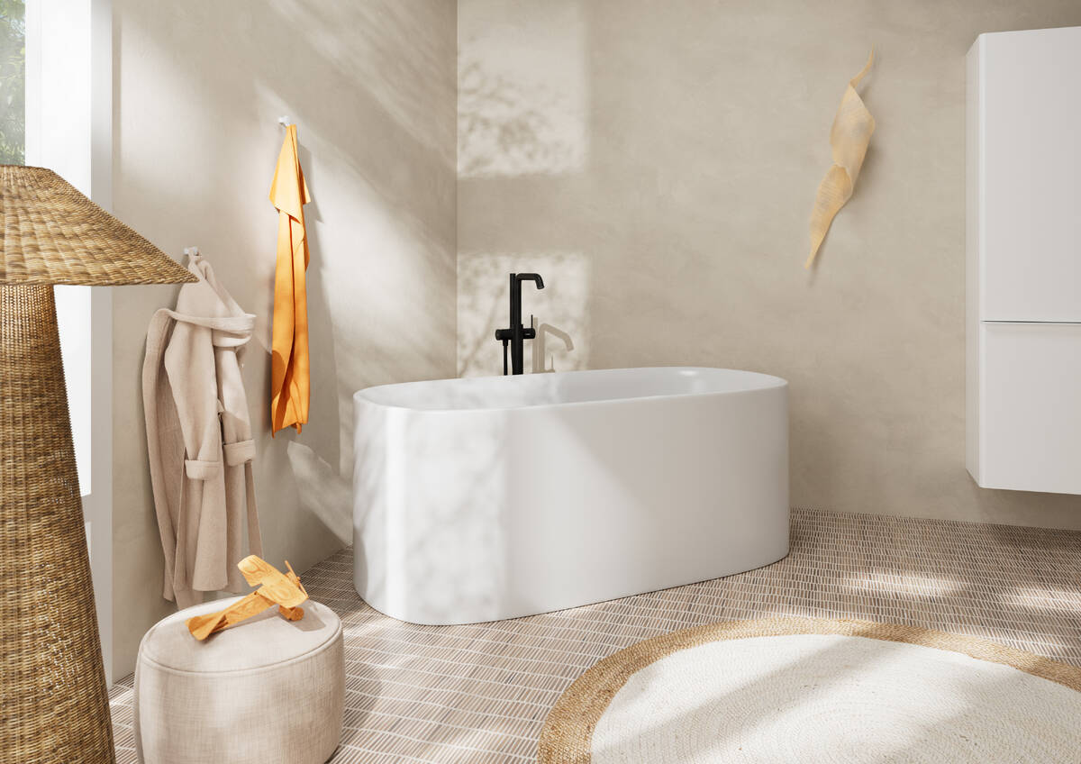 Смеситель для ванны Hansgrohe Tecturis S Matt Black 73440670 цена 127814 грн - фотография 2