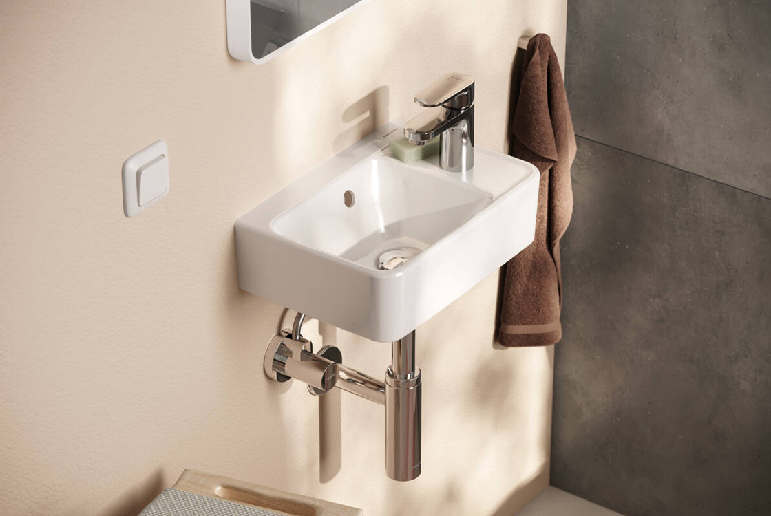 Смеситель для раковины Hansgrohe Vernis Blend 70 Chrome 71558000 цена 4184 грн - фотография 2