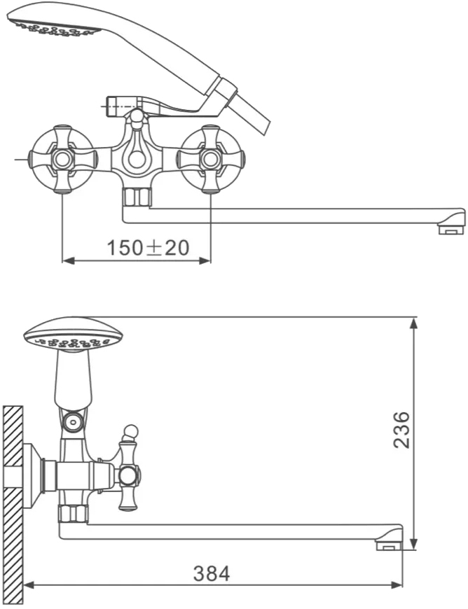 Gappo G2242 (1034019) Габаритные размеры