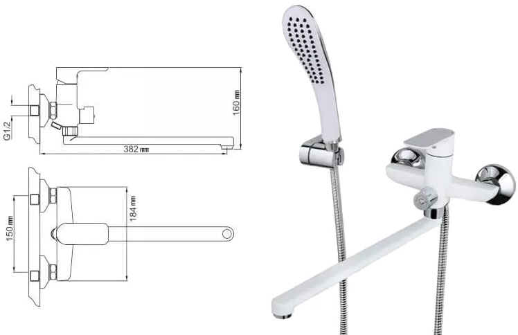 Gappo G2248 (1034030) Габаритные размеры