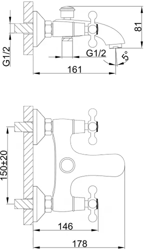 Frap F3019-4 (1036114) Габаритні розміри