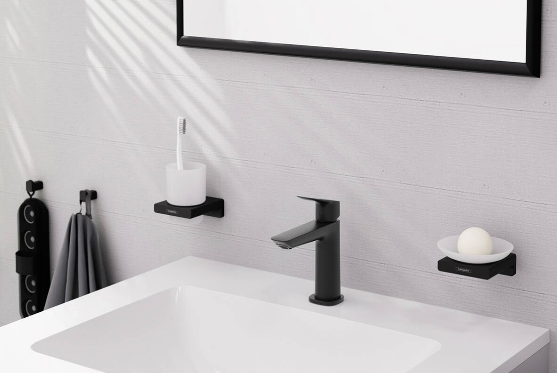 в продажу Змішувач для умивальника Hansgrohe Logis Fine 110 Matt Black 71253670 - фото 3