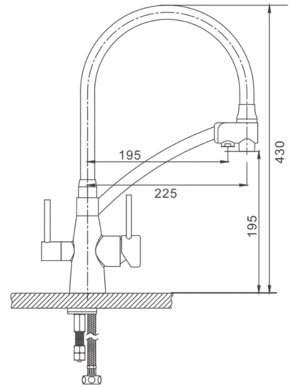 Gappo G4398-16 (1041340) Габаритные размеры